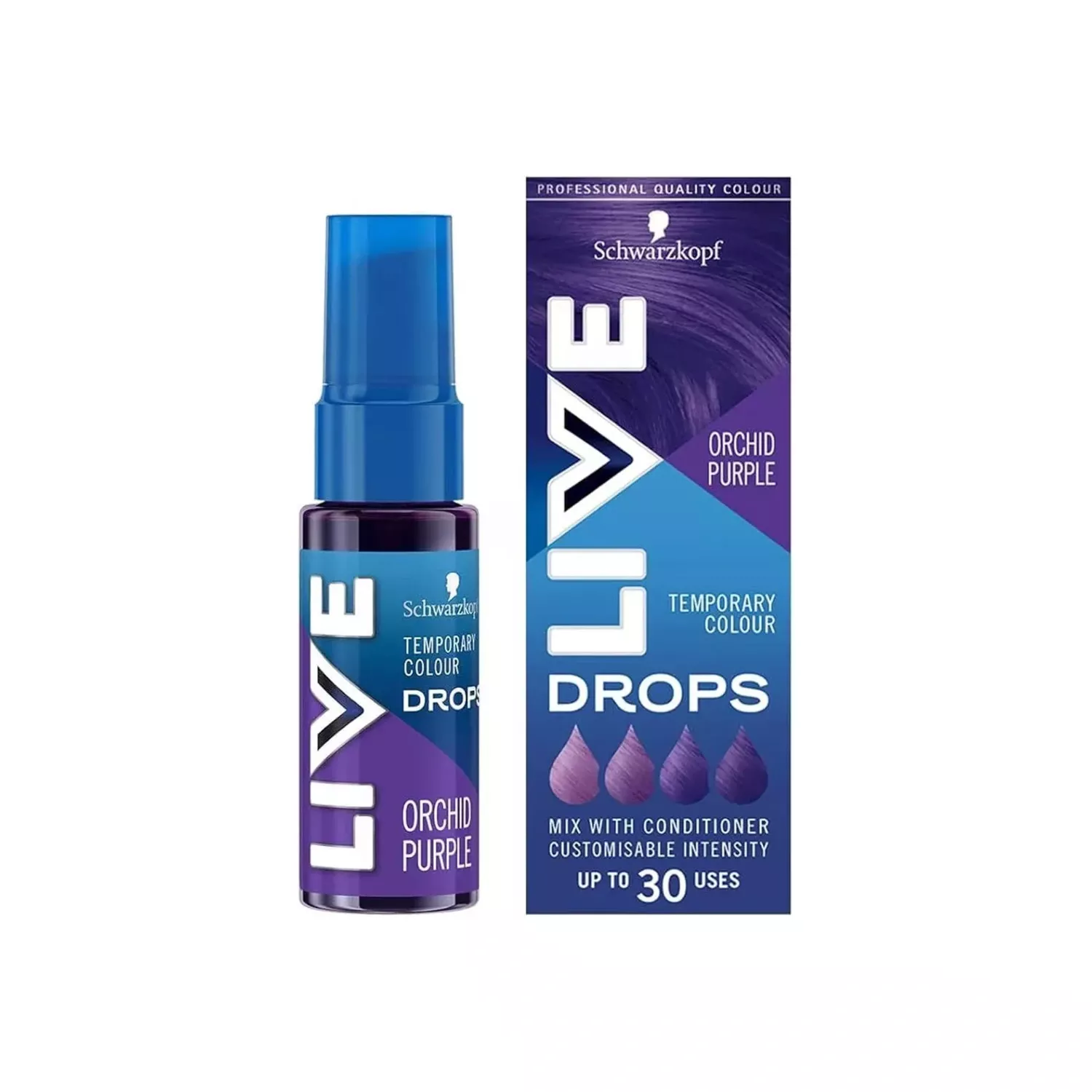 Schwarzkopf Live Orchid Purple Temporary Colour Drops 30ml