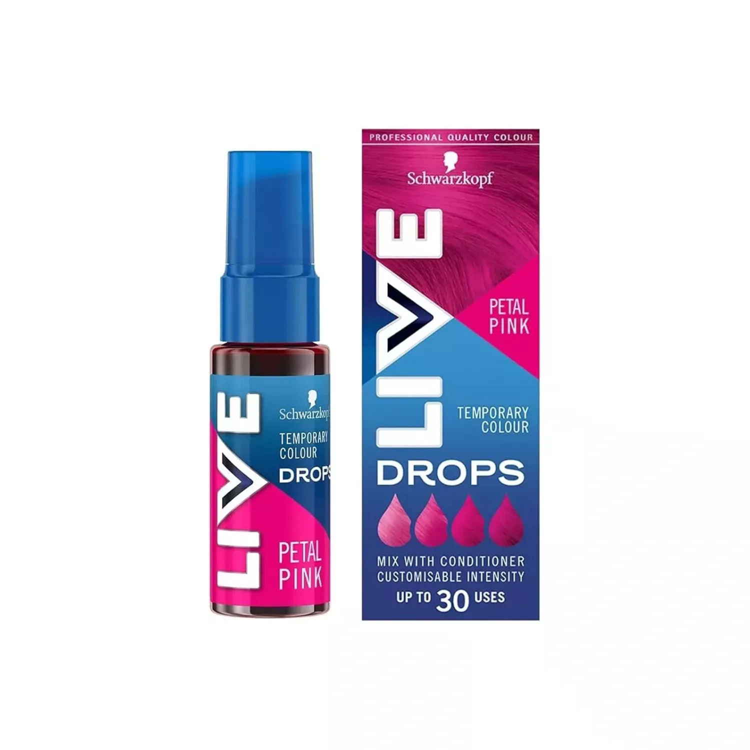 Schwarzkopf Live Petal Pink Temporary Colour Drops 30ml