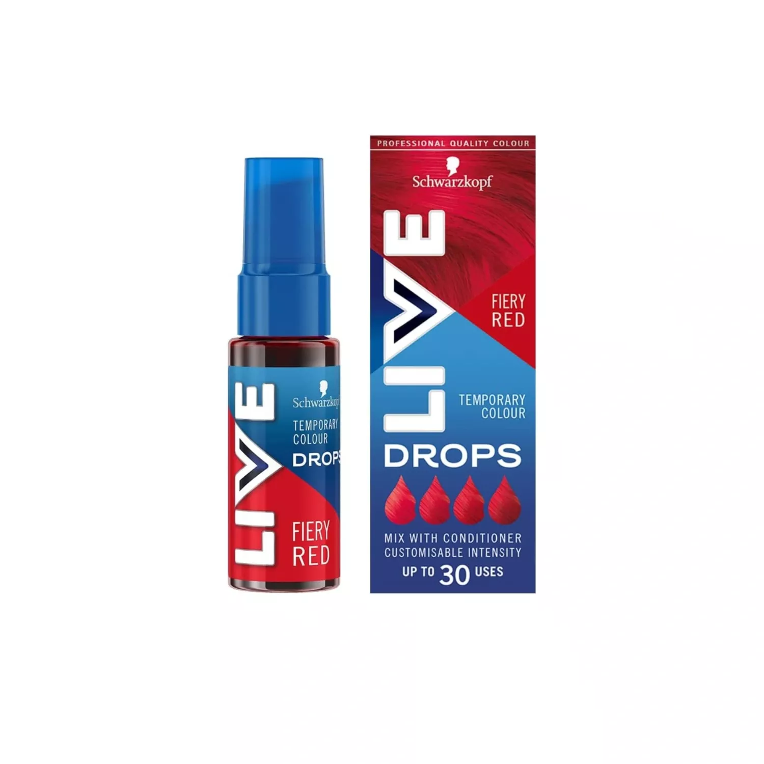 Schwarzkopf LIVE Colour Drops Fiery Red 30ml