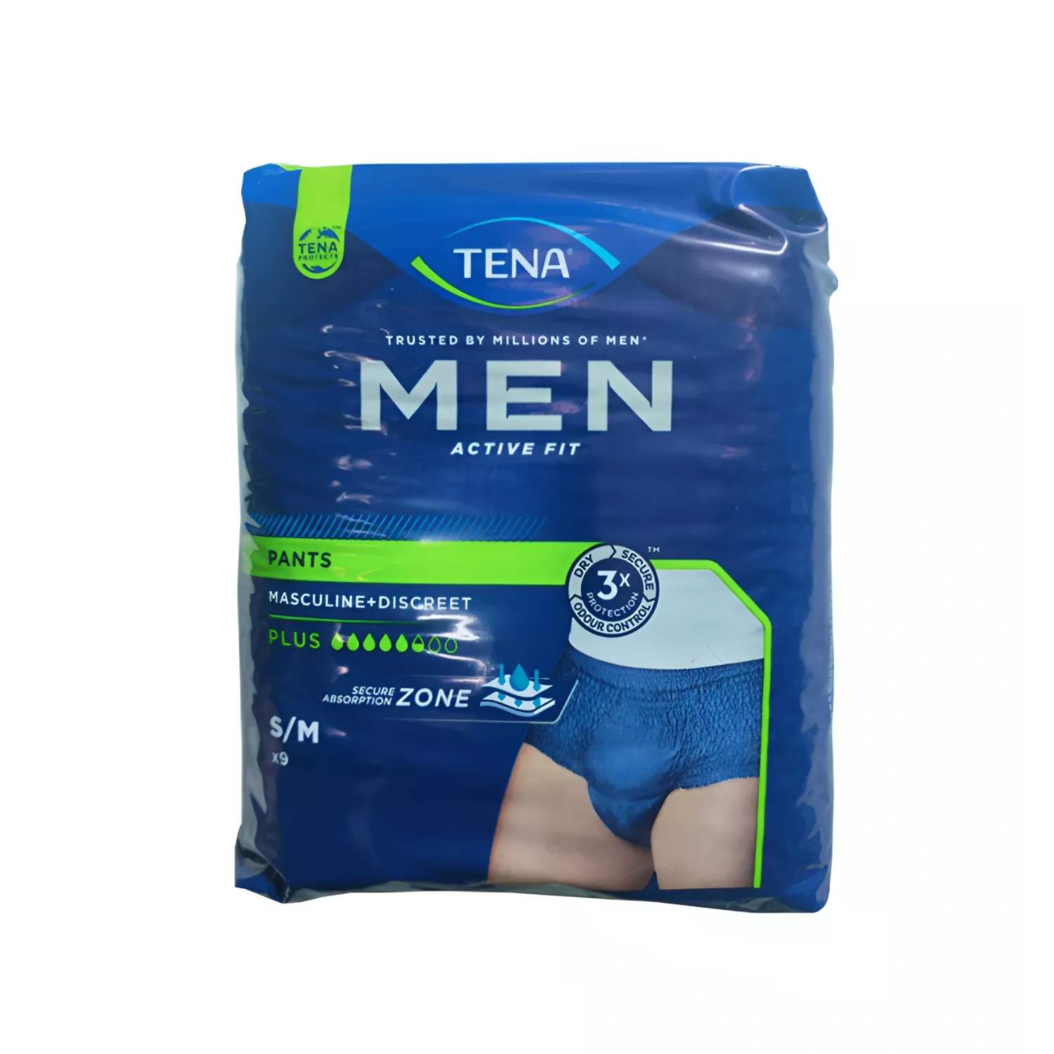 Tena Men Active Fit Pants Small/Medium 9 Count