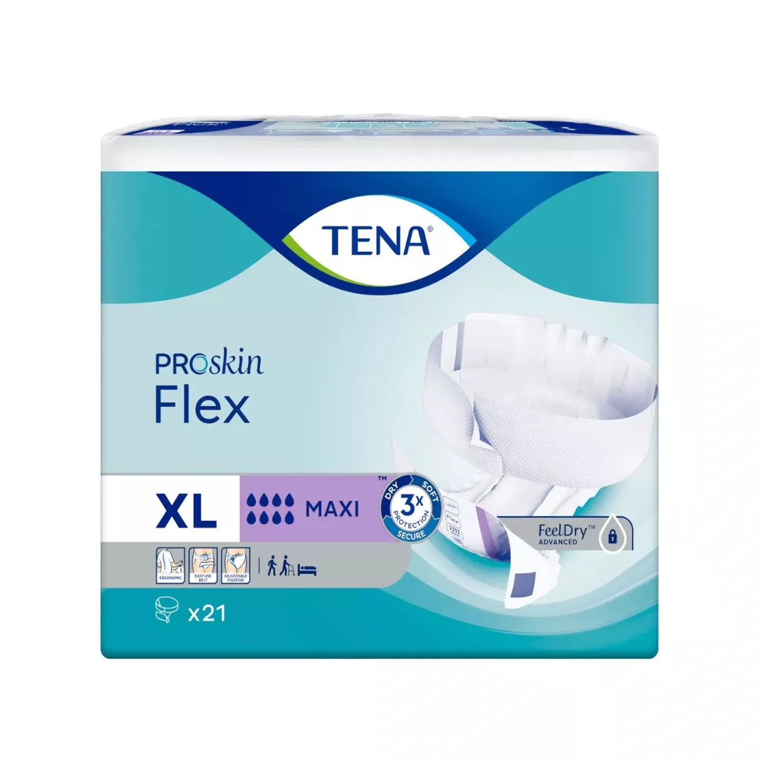 TENA Proskin Flex Maxi Slip XLarge 21 Pack