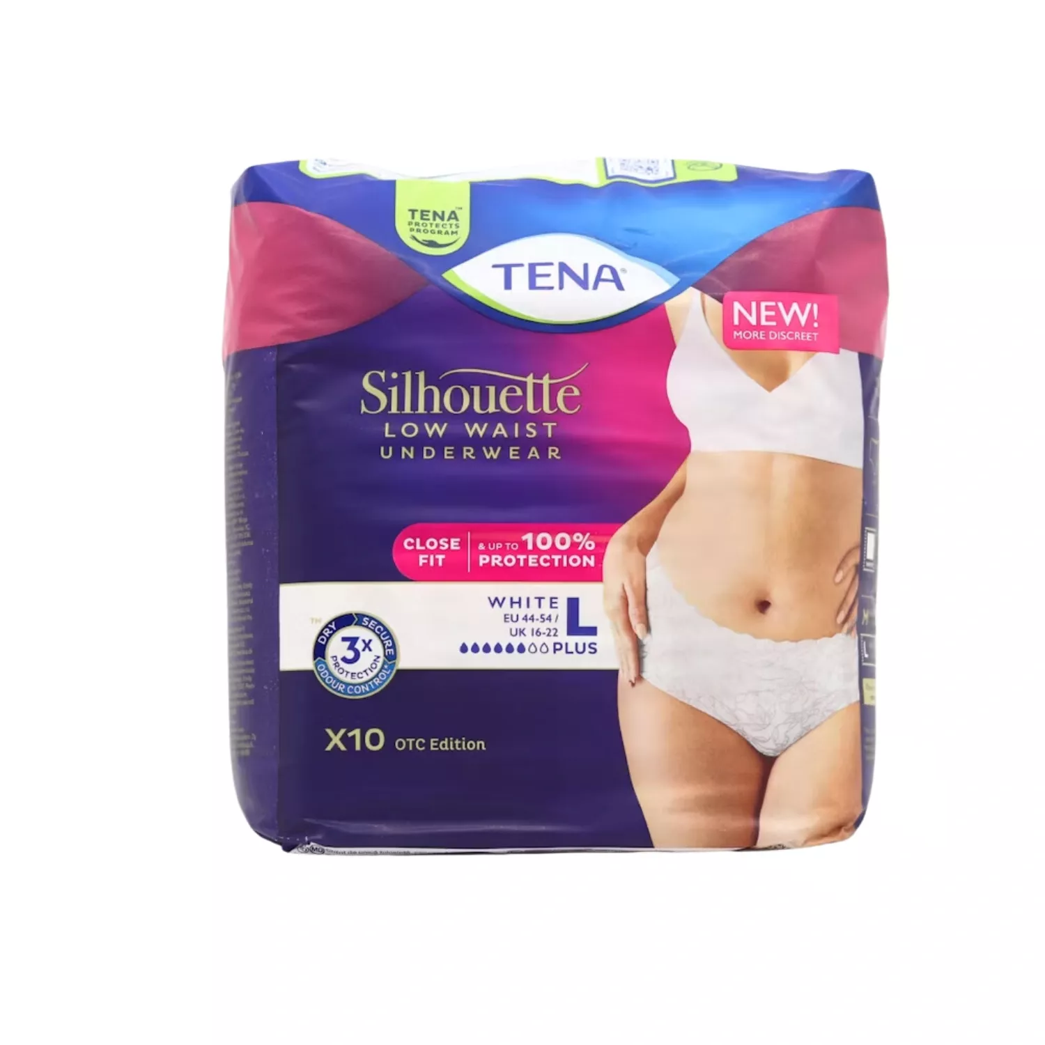 TENA Silhouette Normal Blanc Pants Large 10s