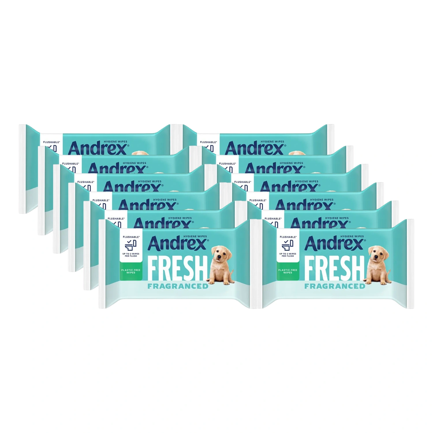 Andrex Fresh Fragranced Hygiene Wipes 30 Count - Pack of 12
