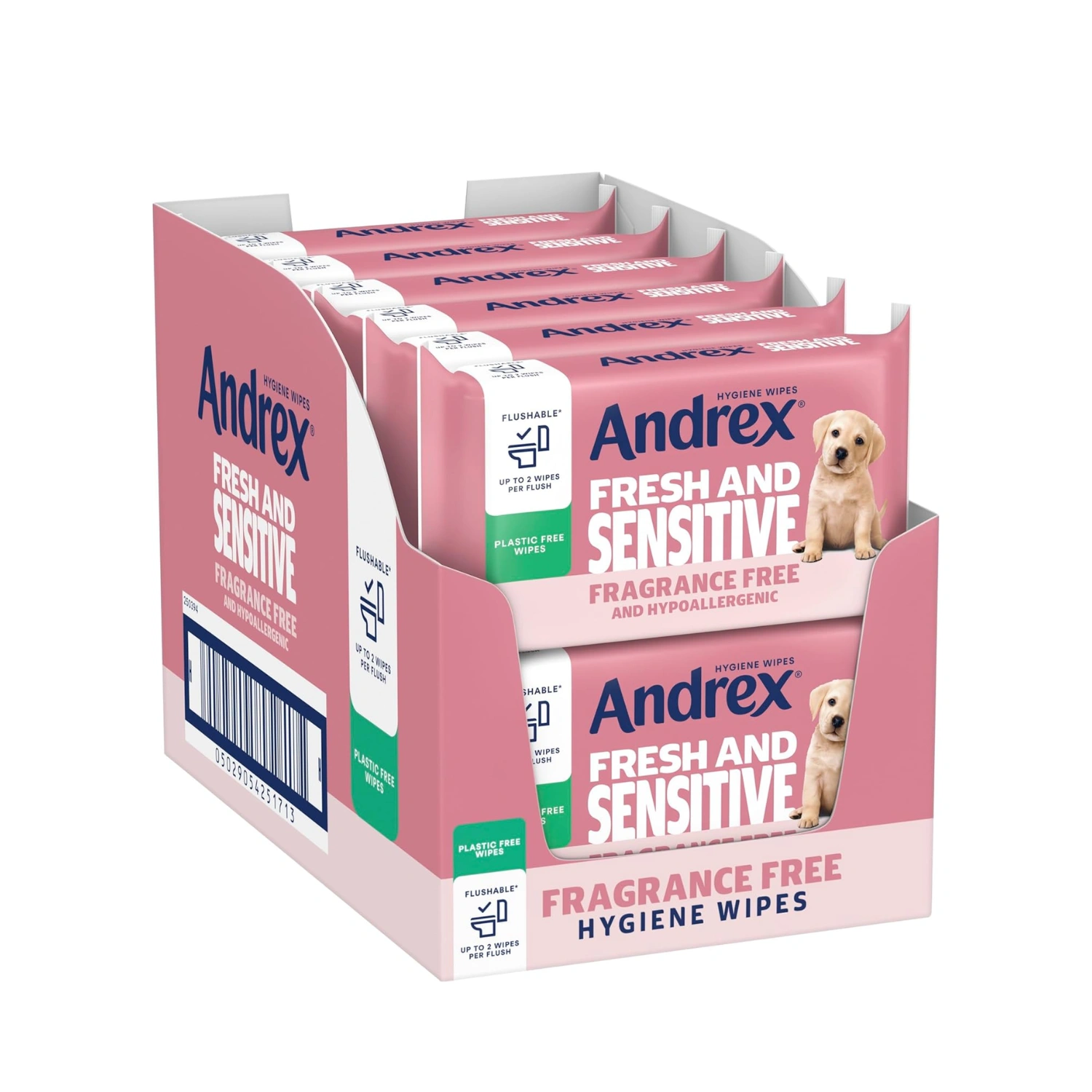 Andrex Fresh & Sensitive Wipes 30 Count - Pack of 12