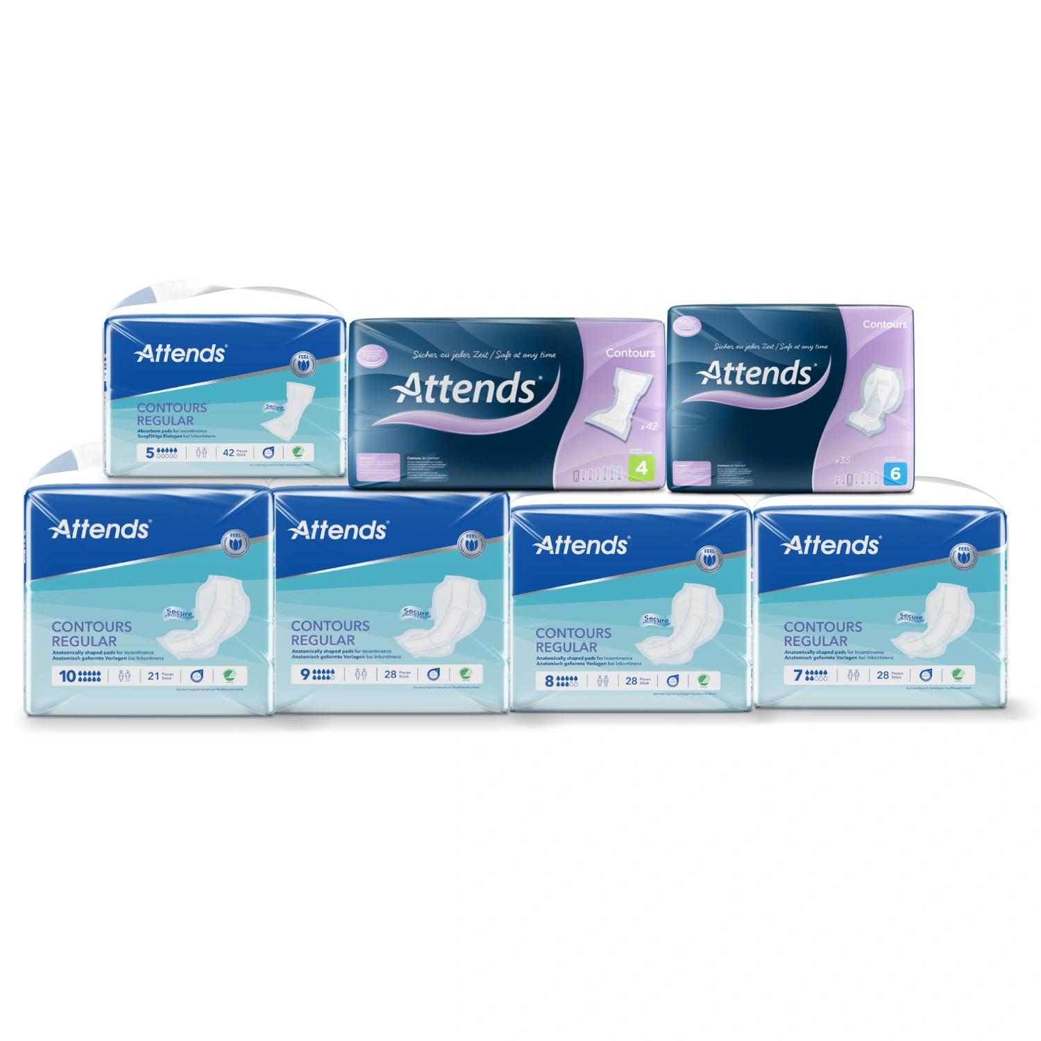 Attends Contours Regular Pads