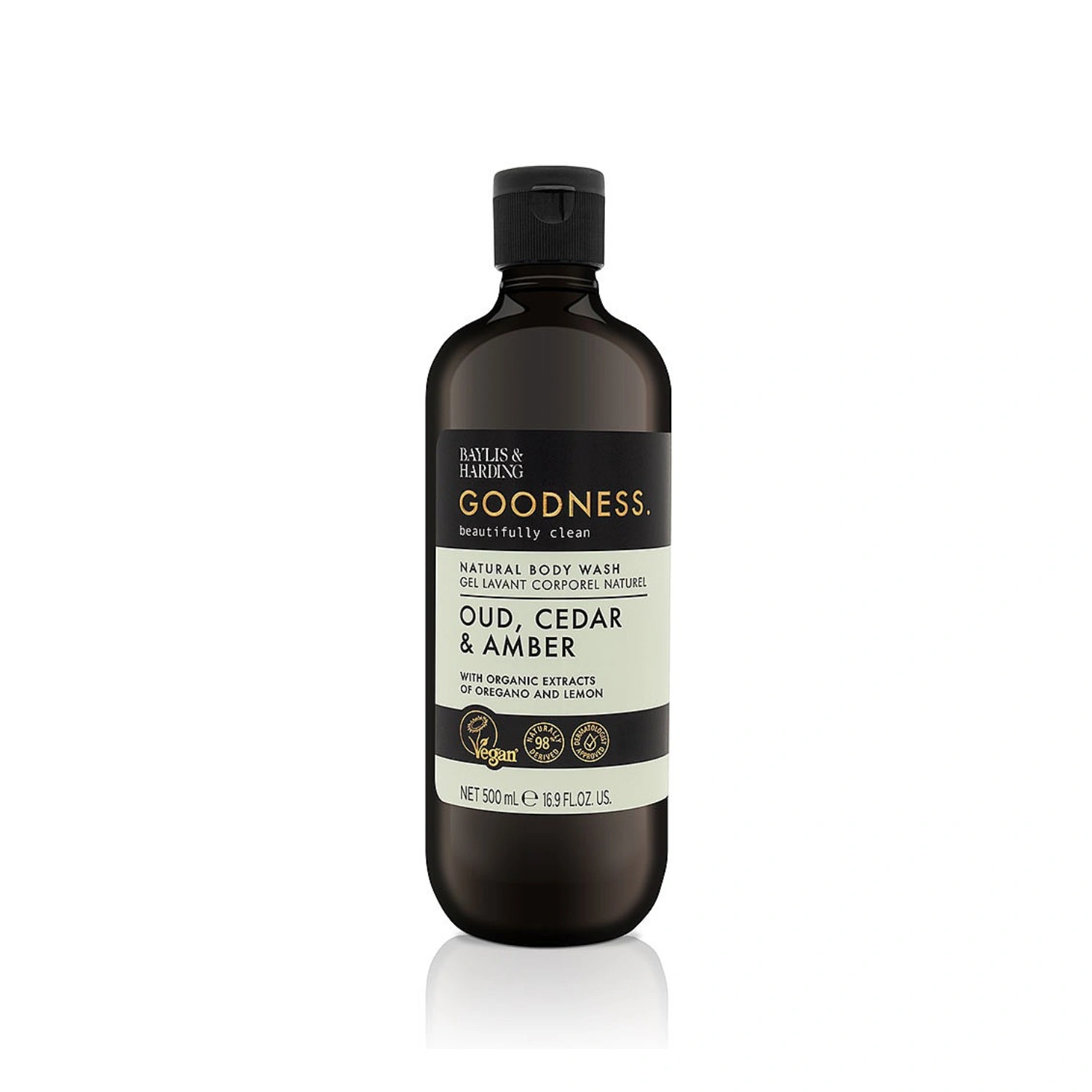 Baylis & Harding Goodness Oud, Cedar & Amber Body Wash 500ml