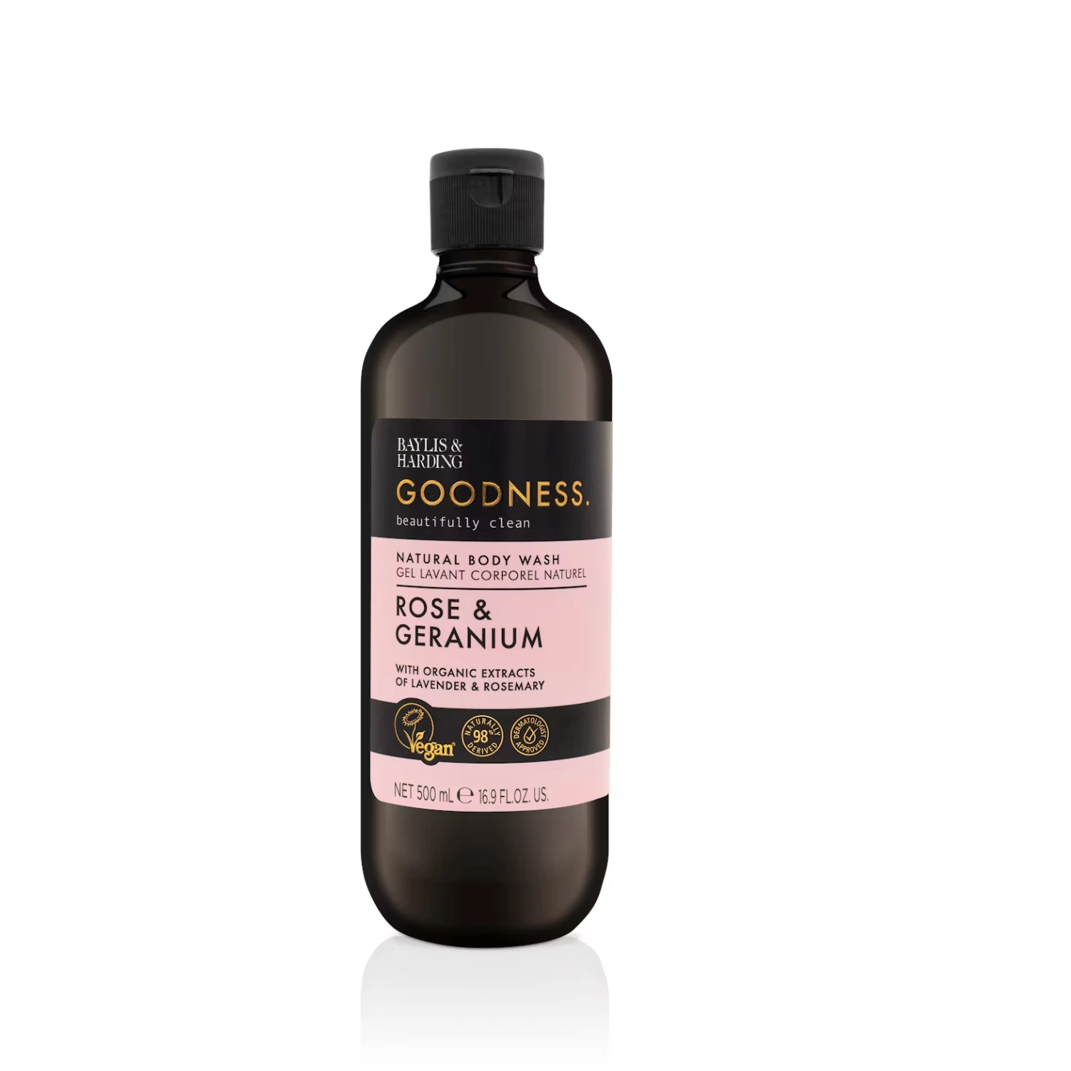 Baylis & Harding Goodness Rose & Geranium Body Wash 500ml