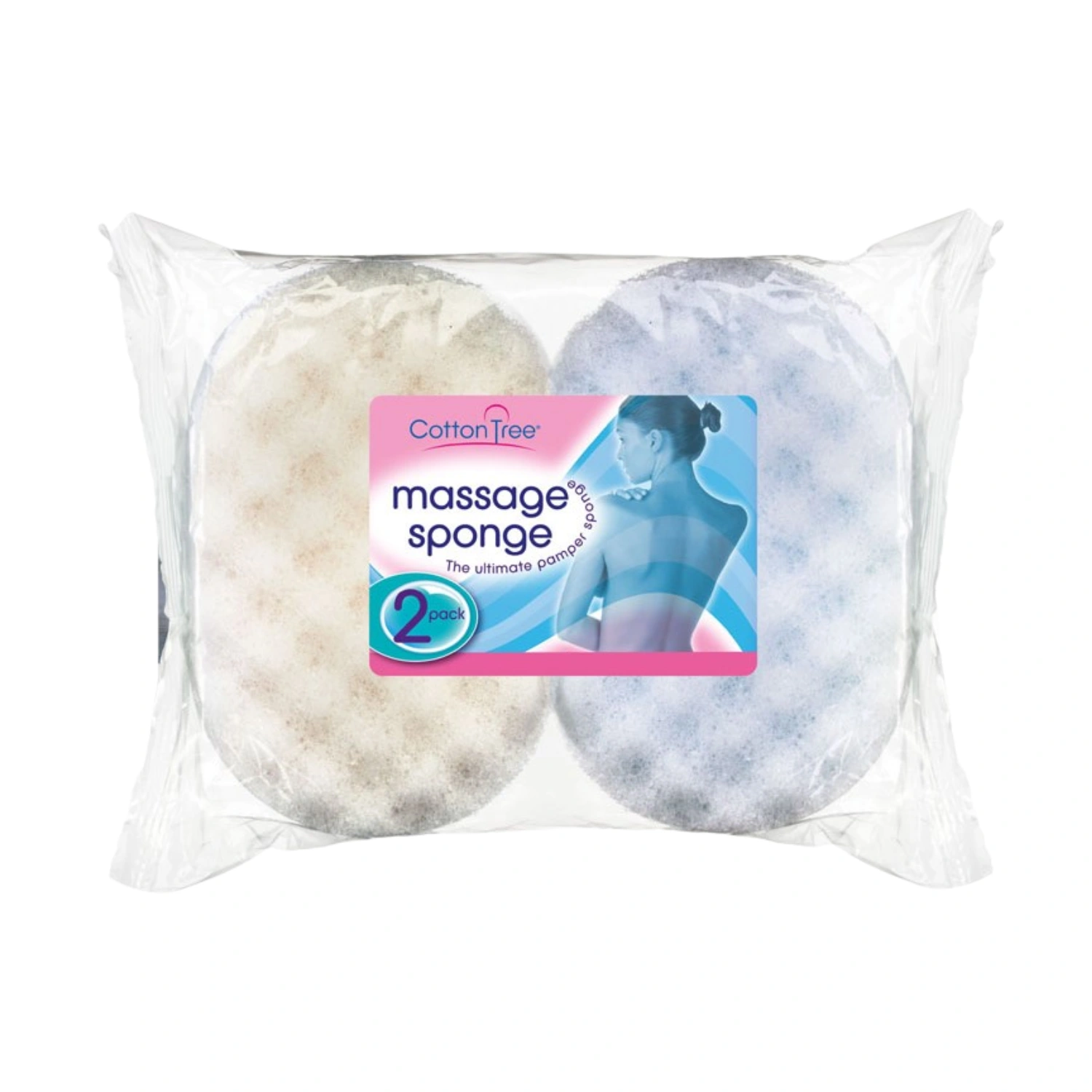 Cotton Tree Massage Sponge 2 Pack