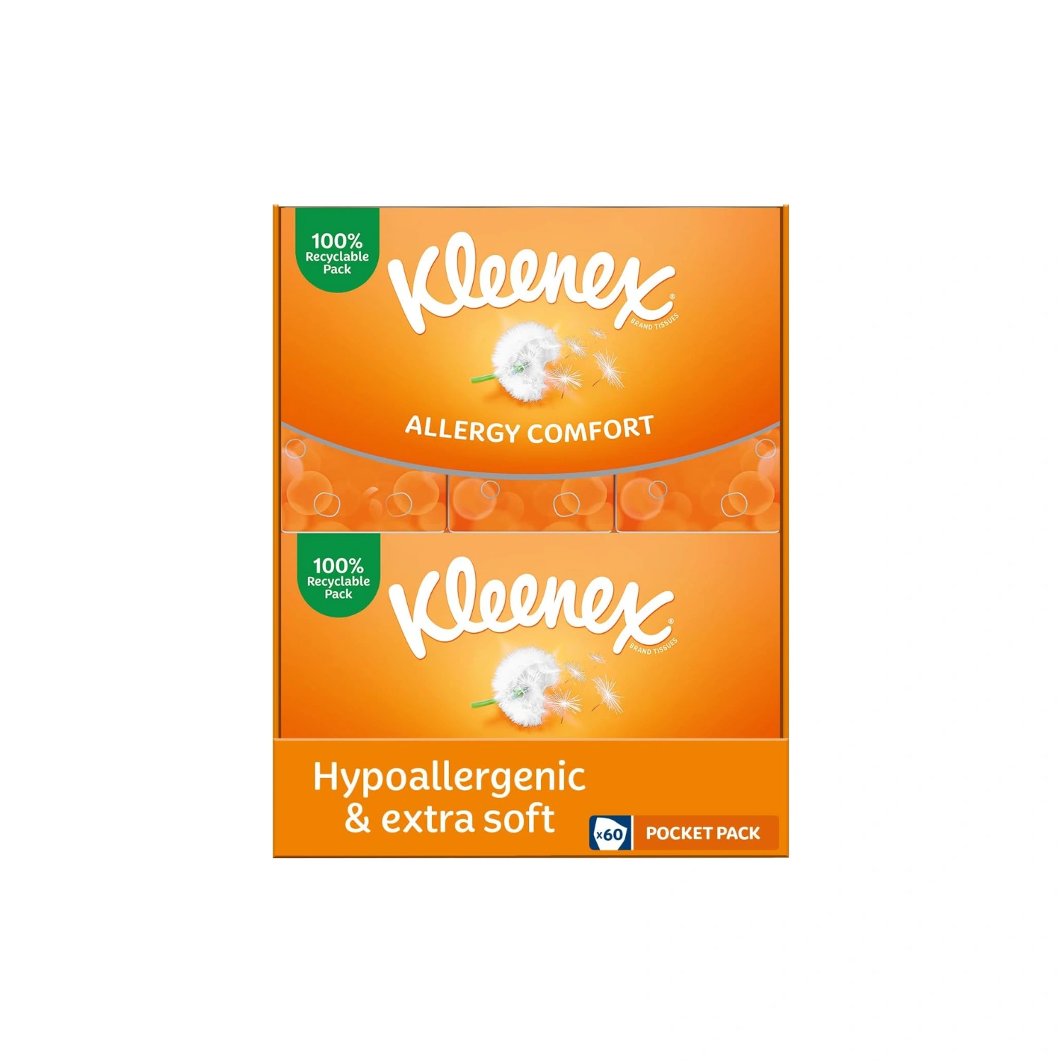 Kleenex Allergy Pocket Pack Tissues 60 Pocket Packs