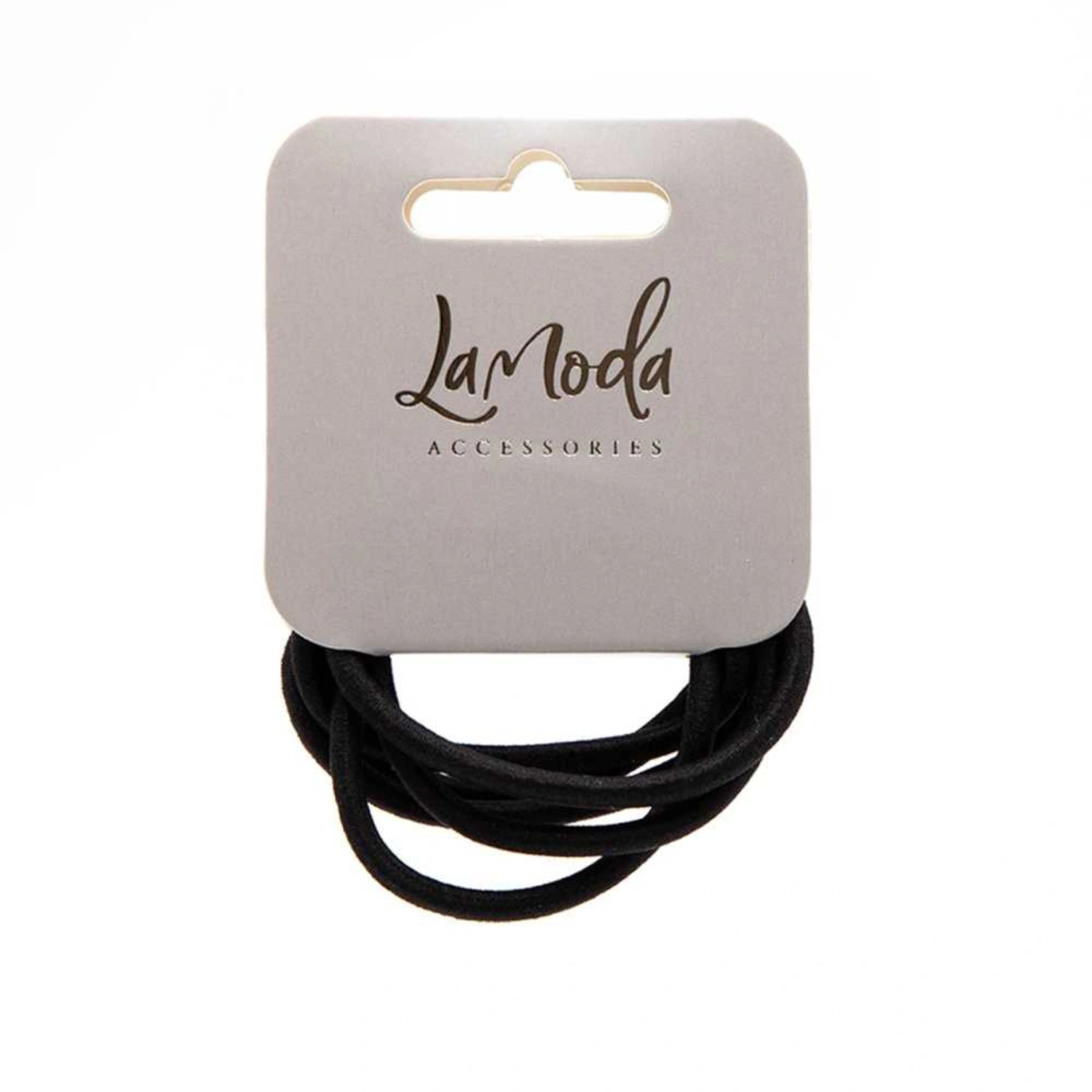 La Moda Thick Black Ponytailers Bands 6 Packs