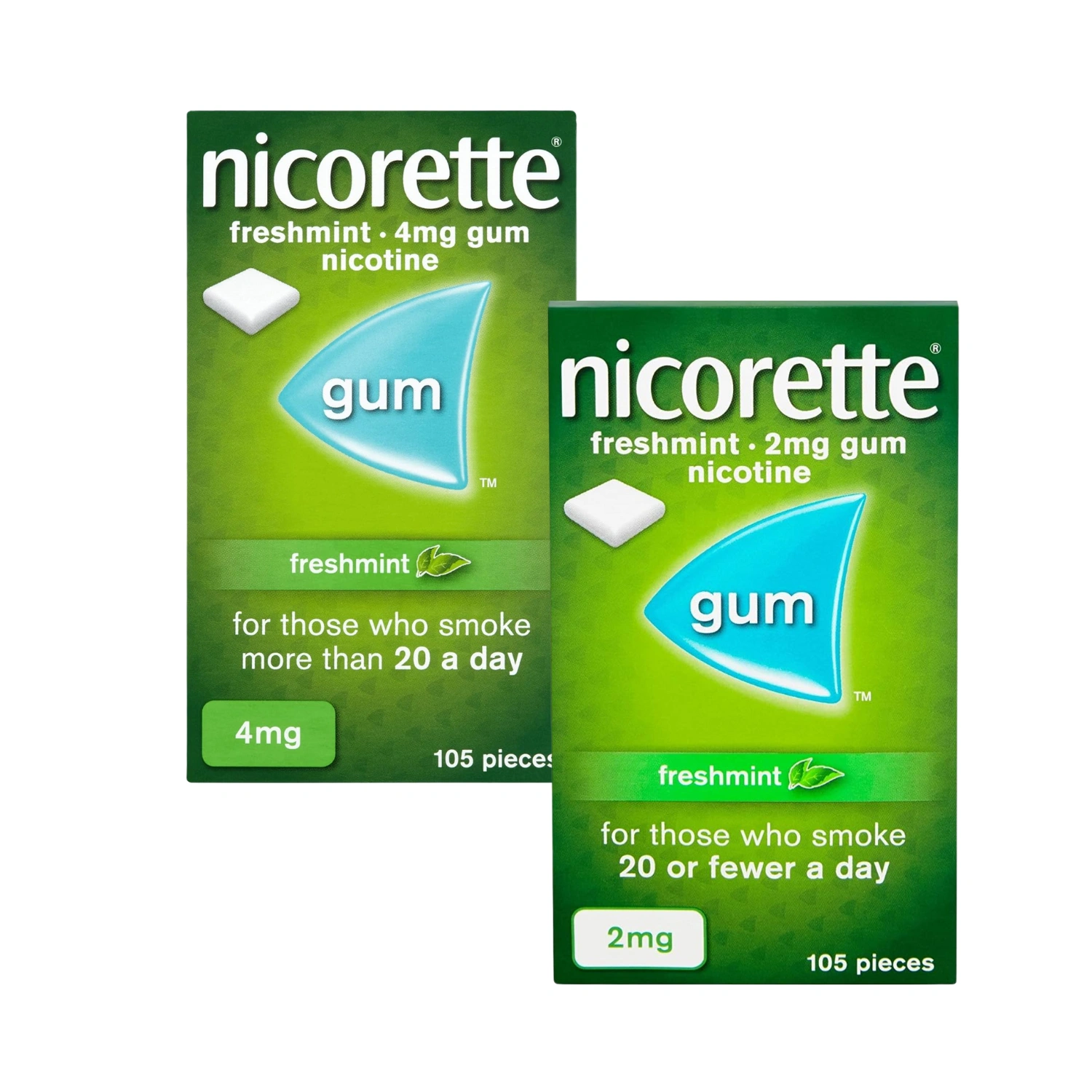 Nicorette Freshmint Nicotine Gum 105 Pieces
