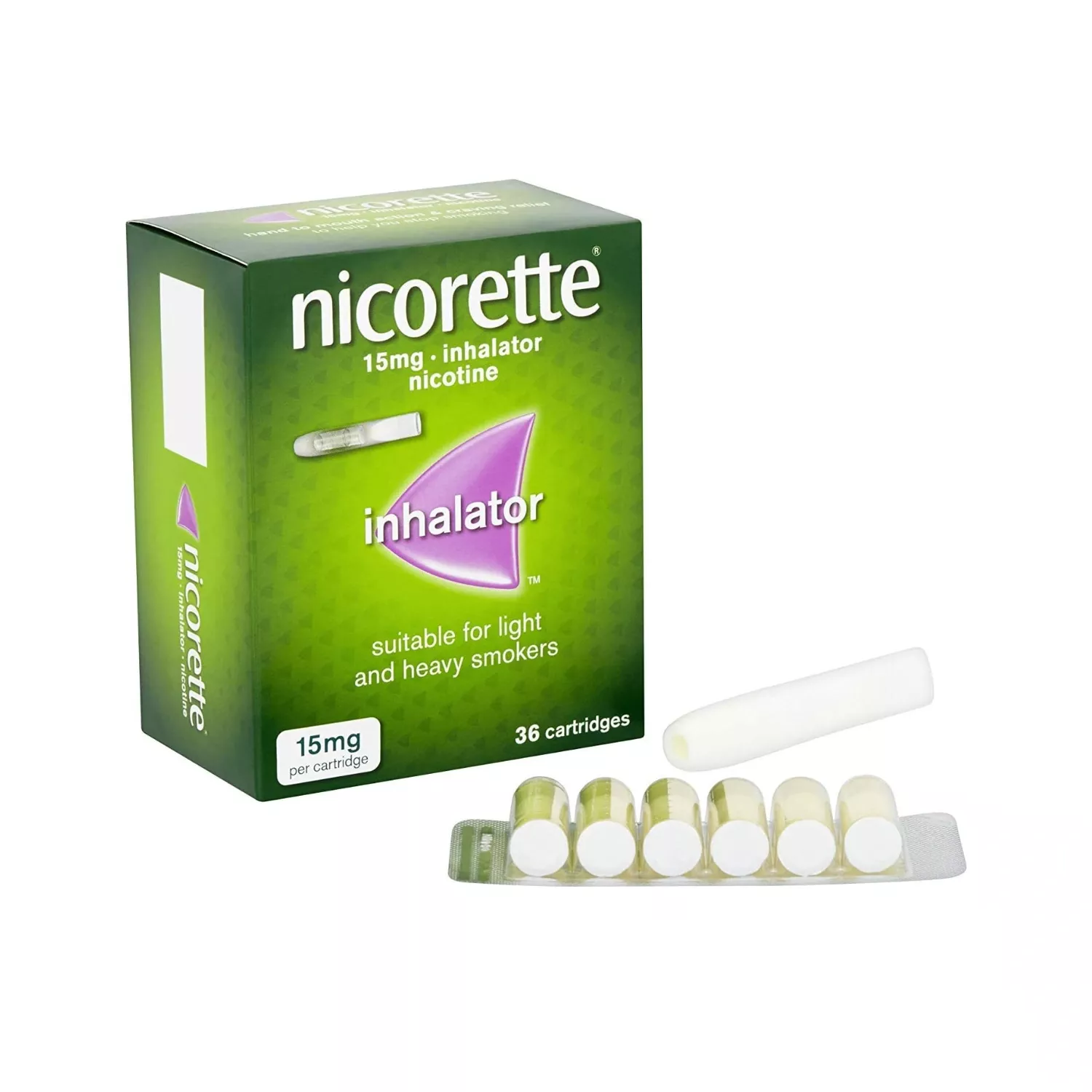 Nicorette 15mg Inhalator 36 Cartridges