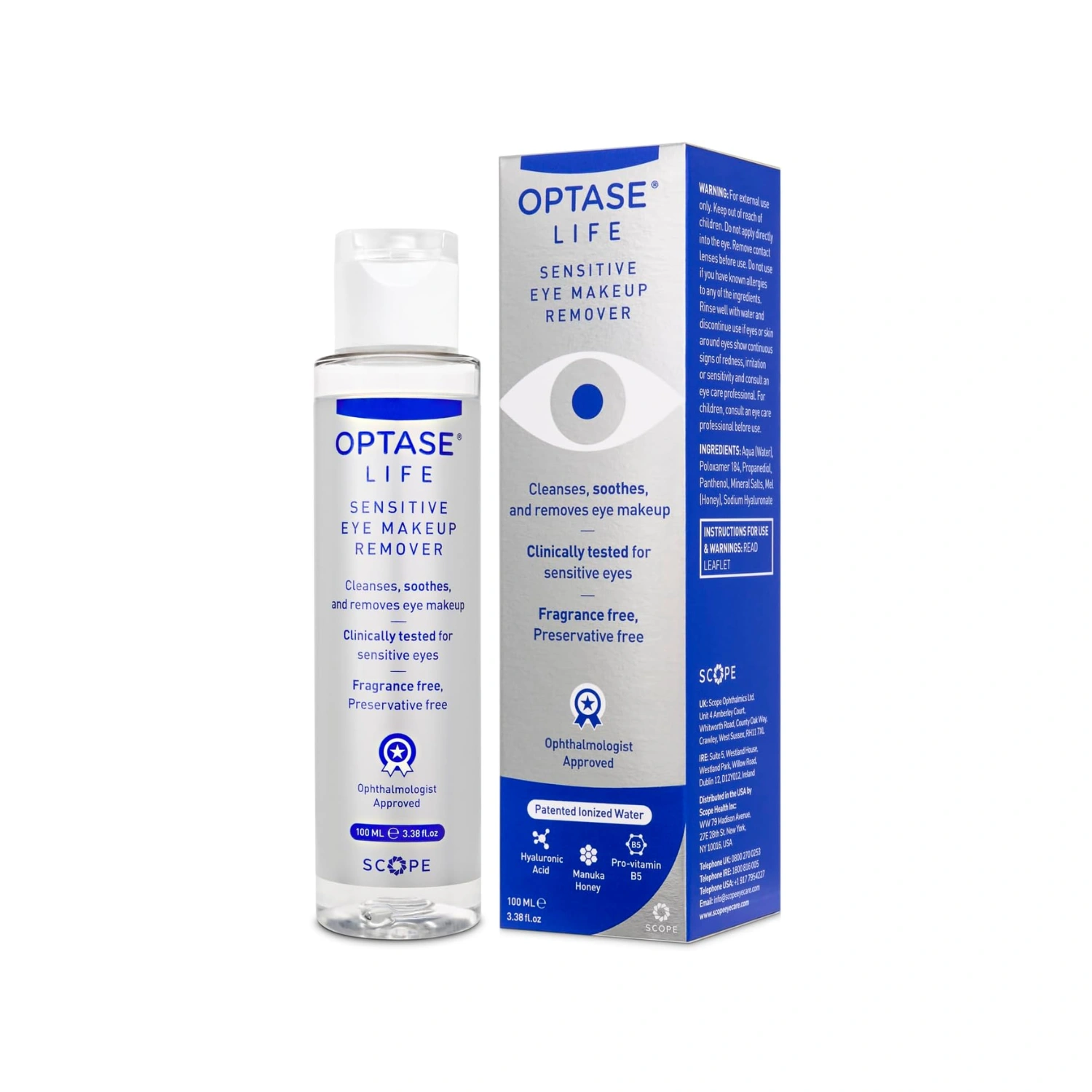 Optase Life Sensitive Eye Makeup Remover 100ml