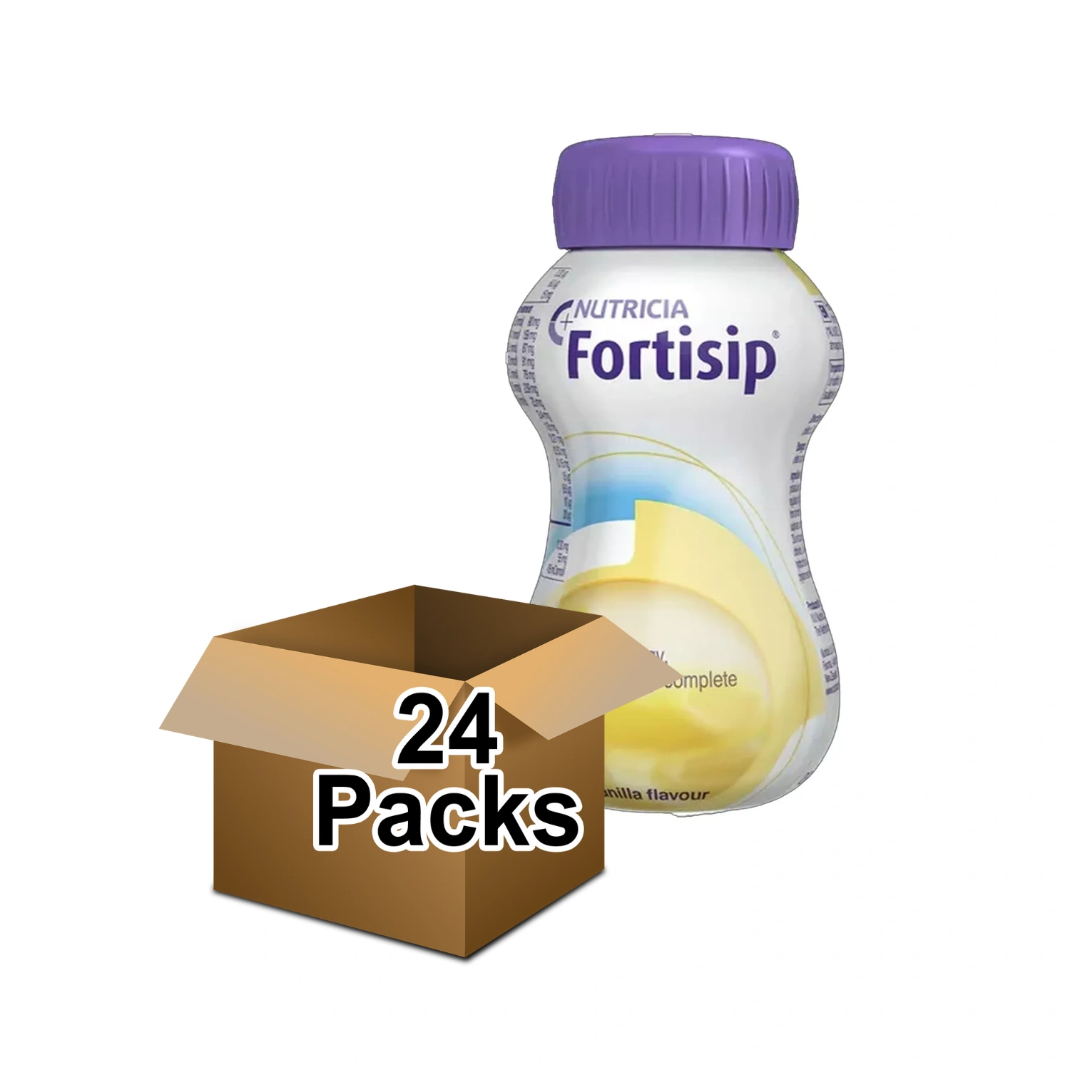 24x Fortisip Vanilla High Energy Milkshake Supplement 200ml Bottle