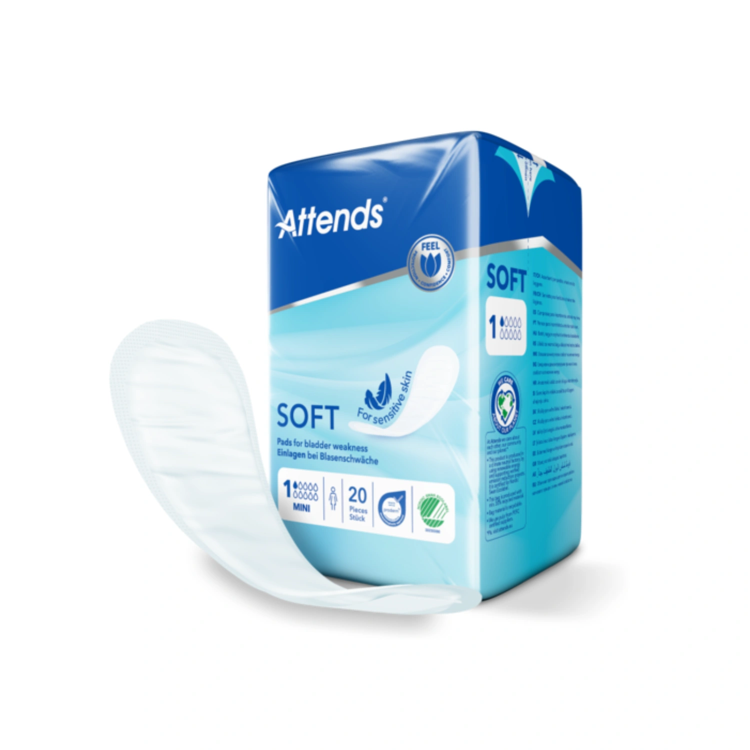 Attends Soft 1 Mini Pads - 20 Pack