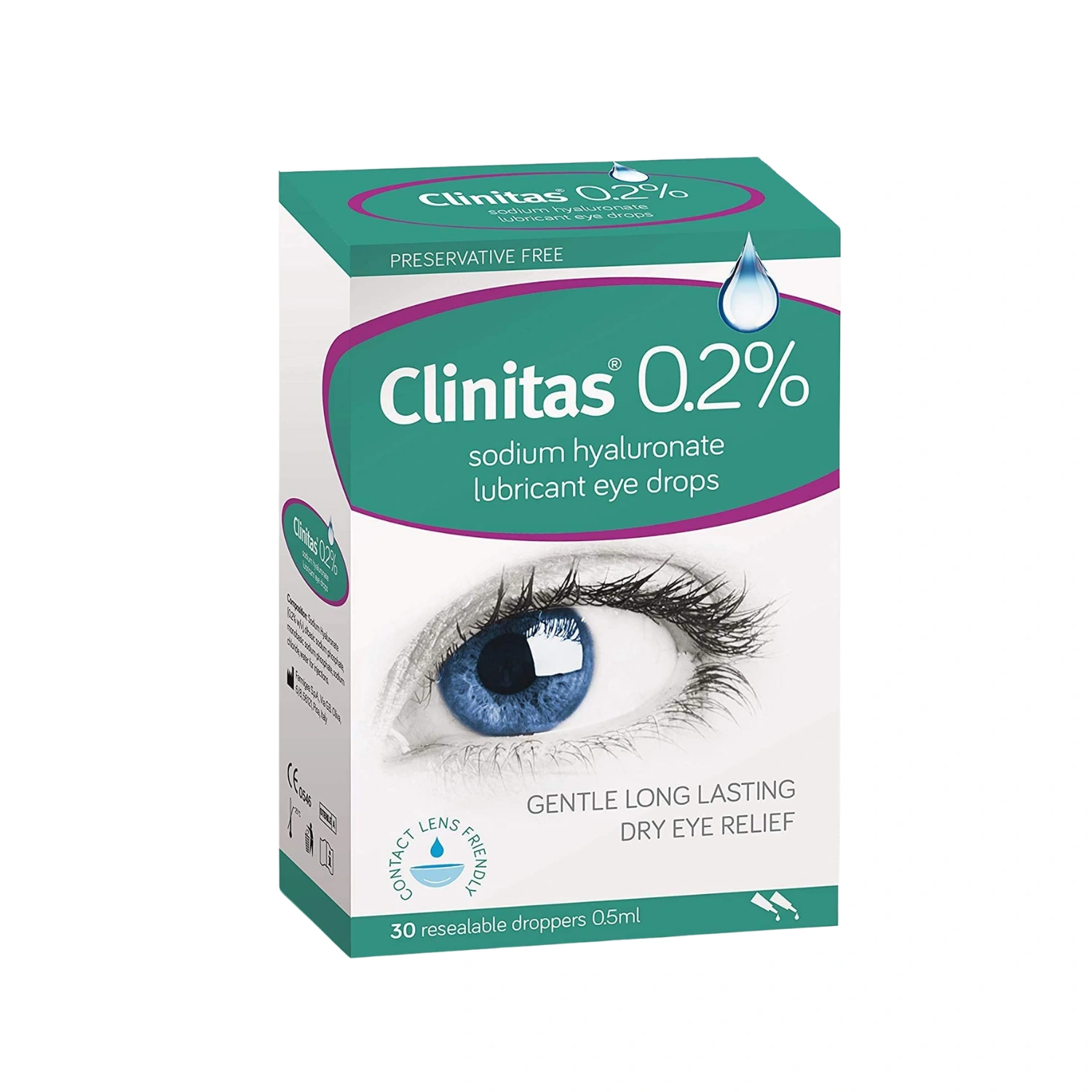Clinitas 0.2% Lubricant Eye Drops 30 x 0.5ml