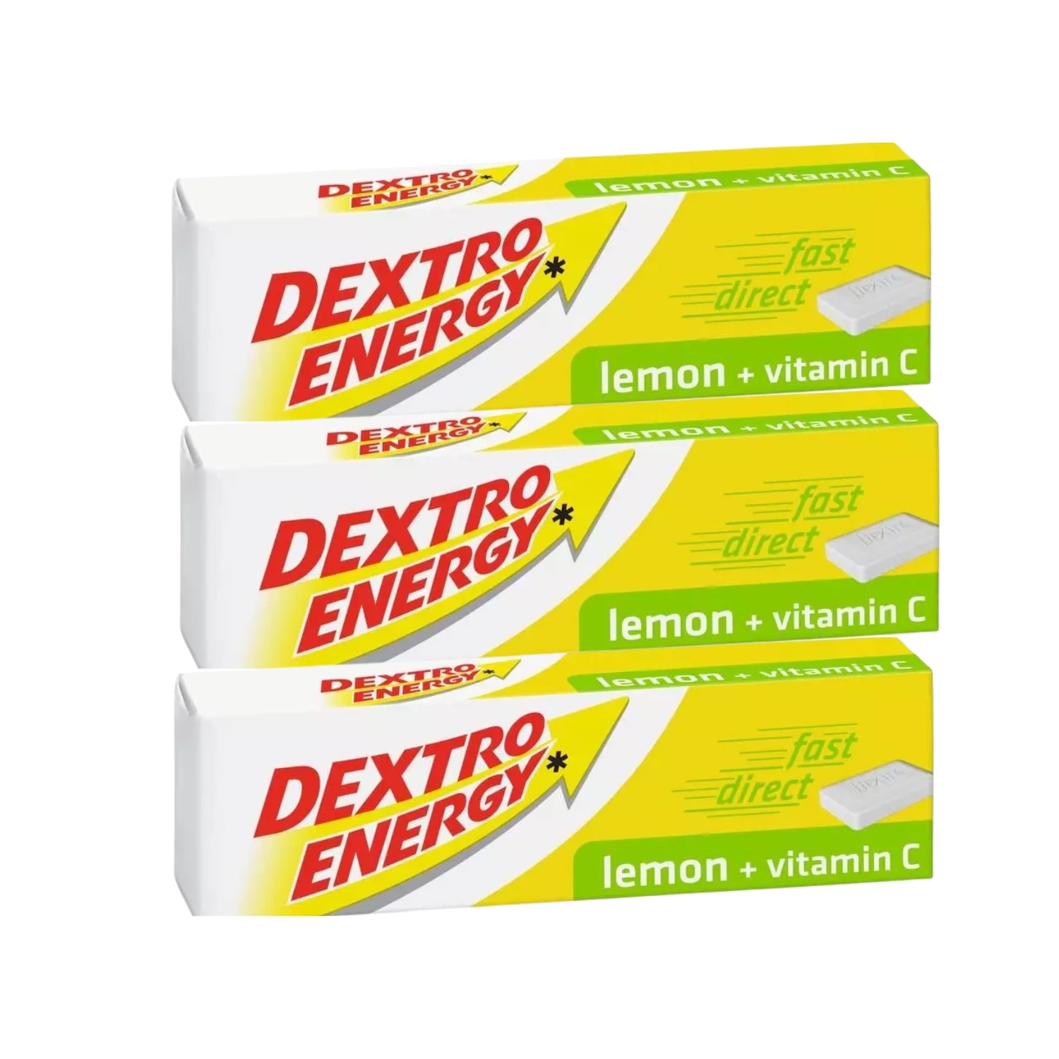 3x Dextro Energy Lemon Plus Vitamin C 14 Tablets, 47g