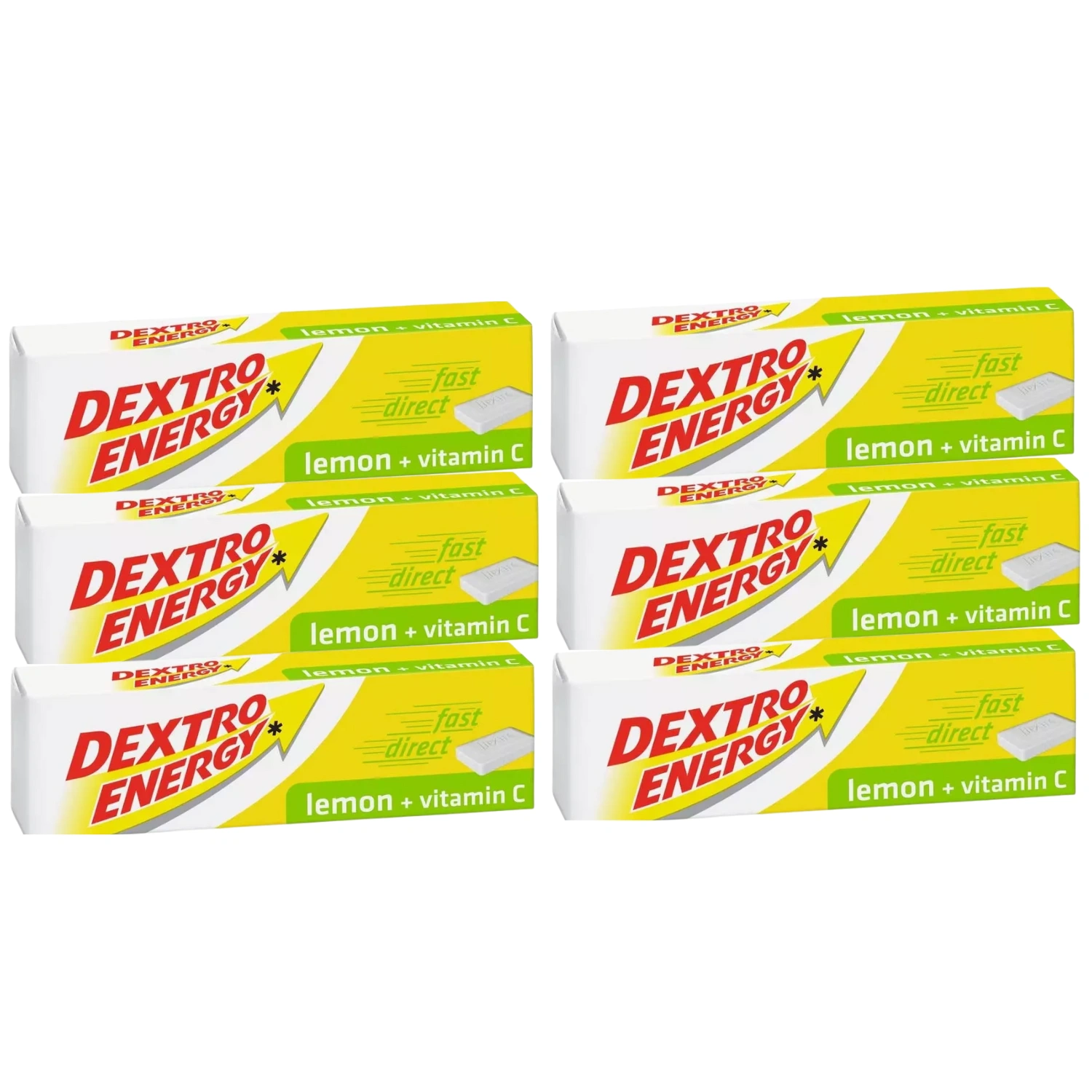 6x Dextro Energy Lemon Plus Vitamin C 14 Tablets, 47g