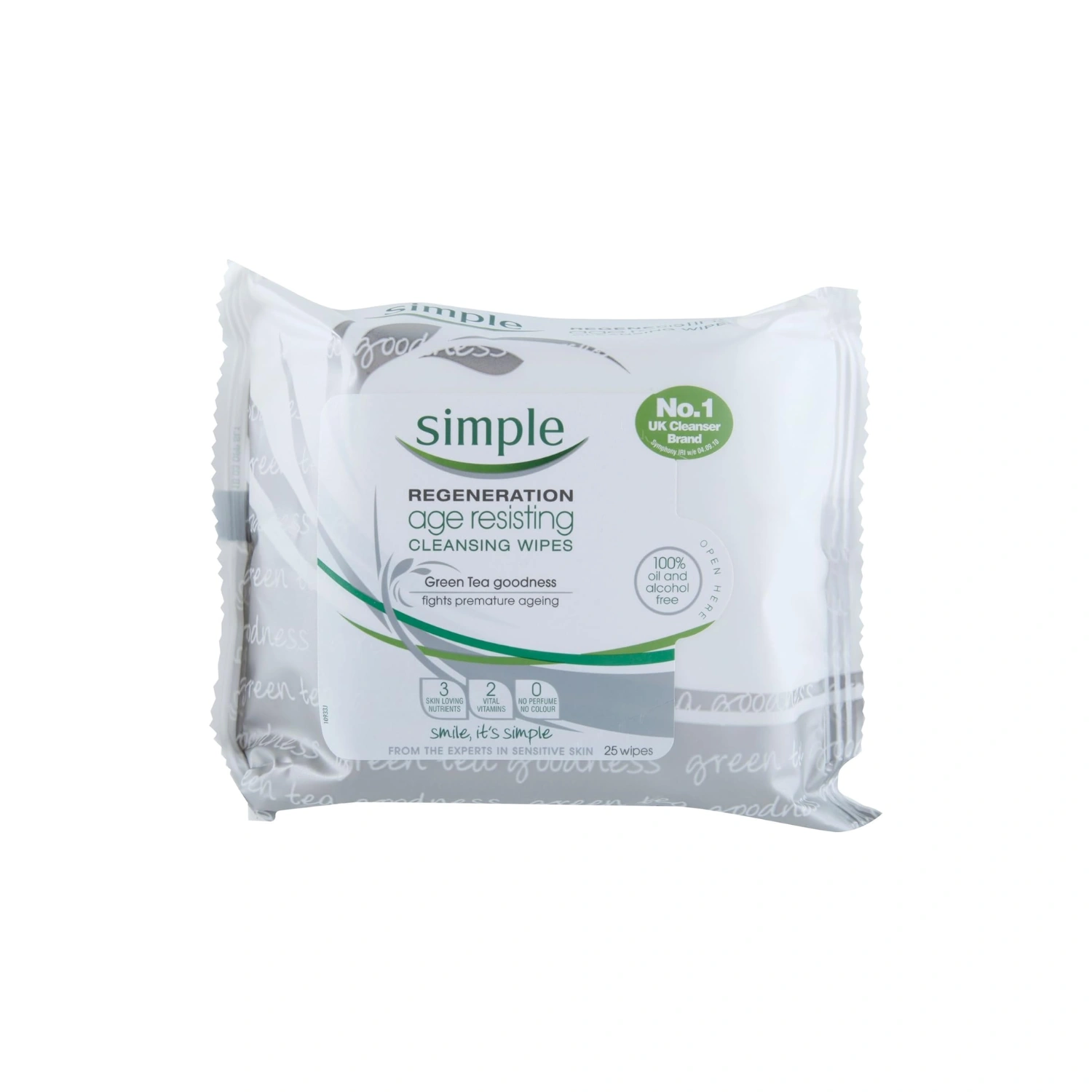 Simple Regeneration Age Resisting Cleansing Wipes 25 Count
