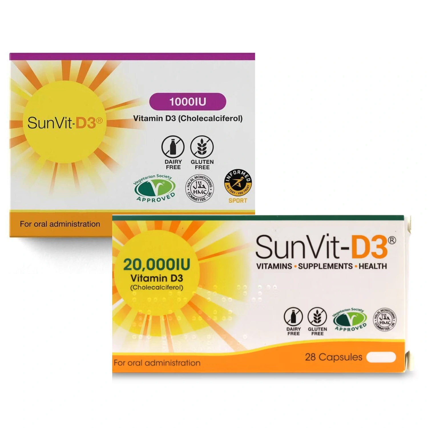 Sunvit-D3 20,000IU & 1000IU 28 Capsules