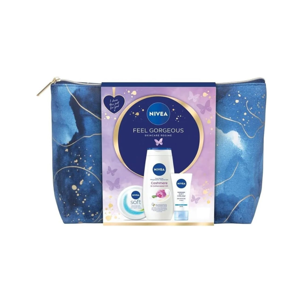 Nivea Feel Gorgeous Cosmetic Skincare 4PC Gift Set