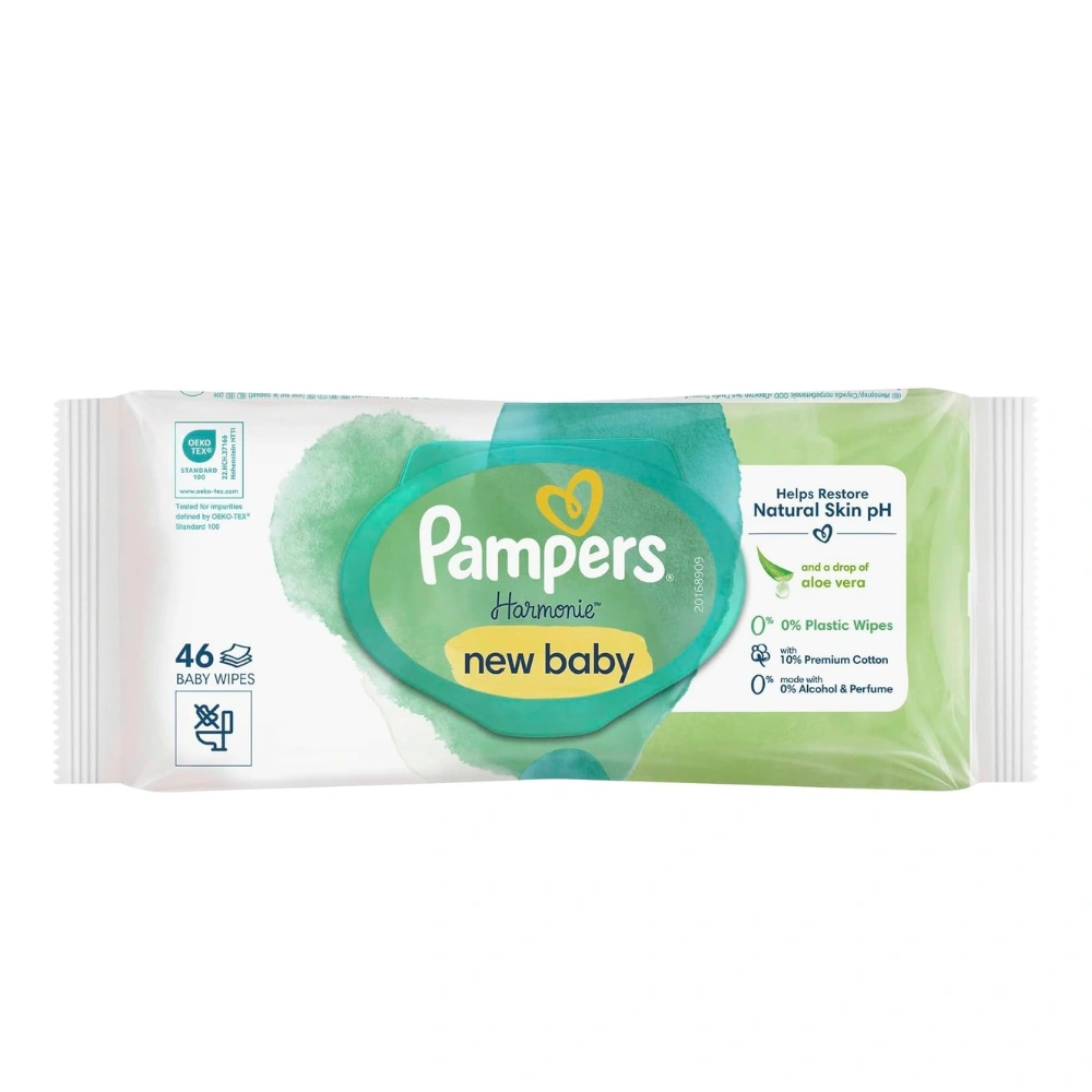 Pampers Harmonie New Baby Wipes 46 Count