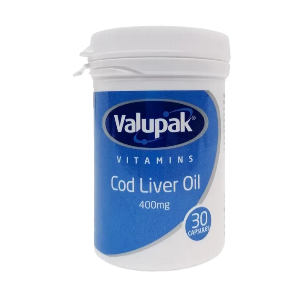Valupak Cod Liver Oil Capsules 400mg Pack of 30
