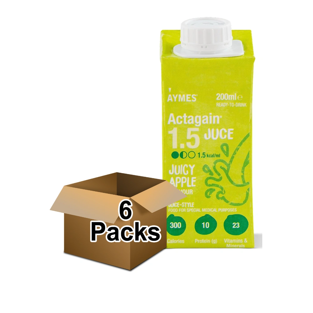 Aymes Actagain 1.5 Juce Juicy Apple 200ml - Pack of 6