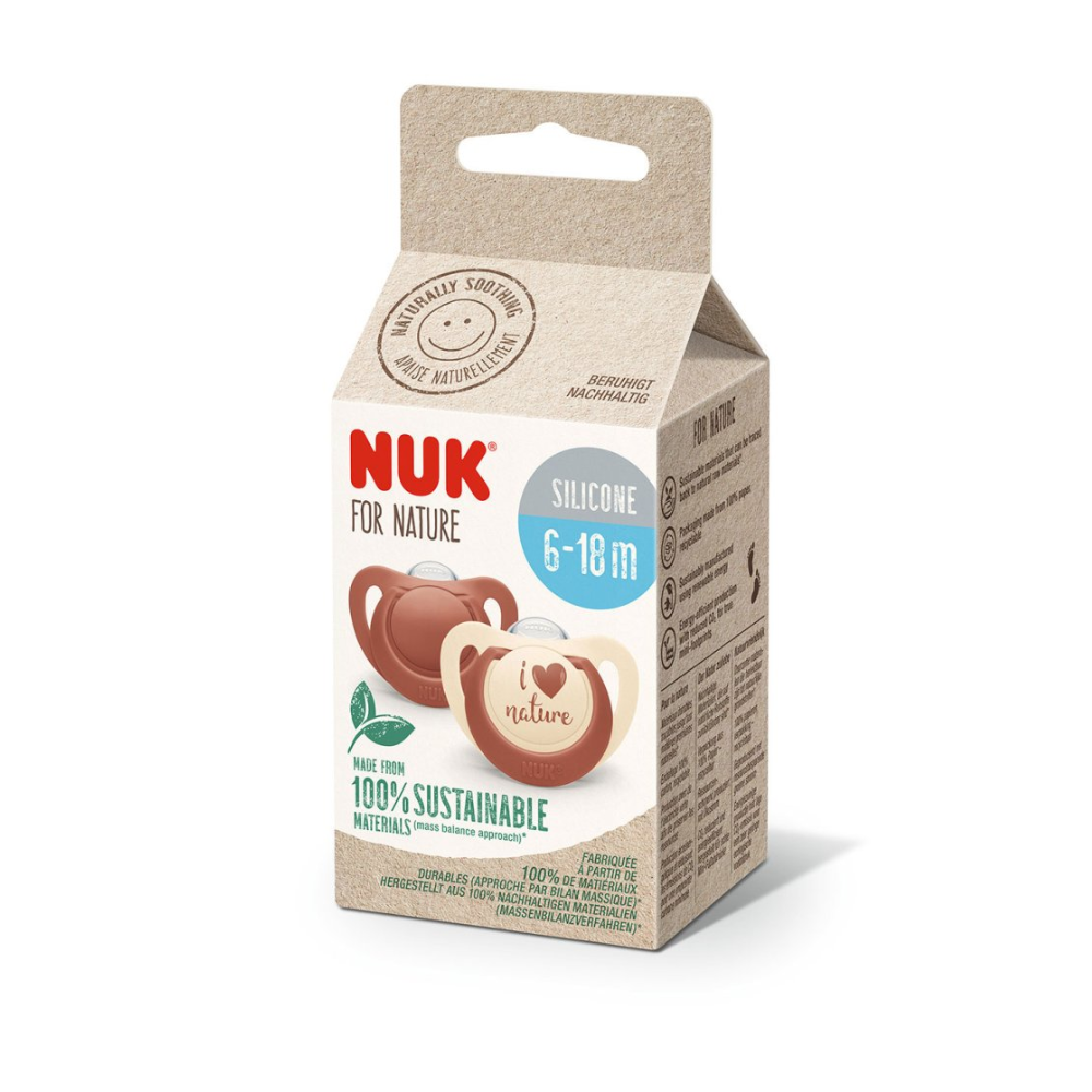 NUK for Nature Baby Soother  6-18 Months 2 count