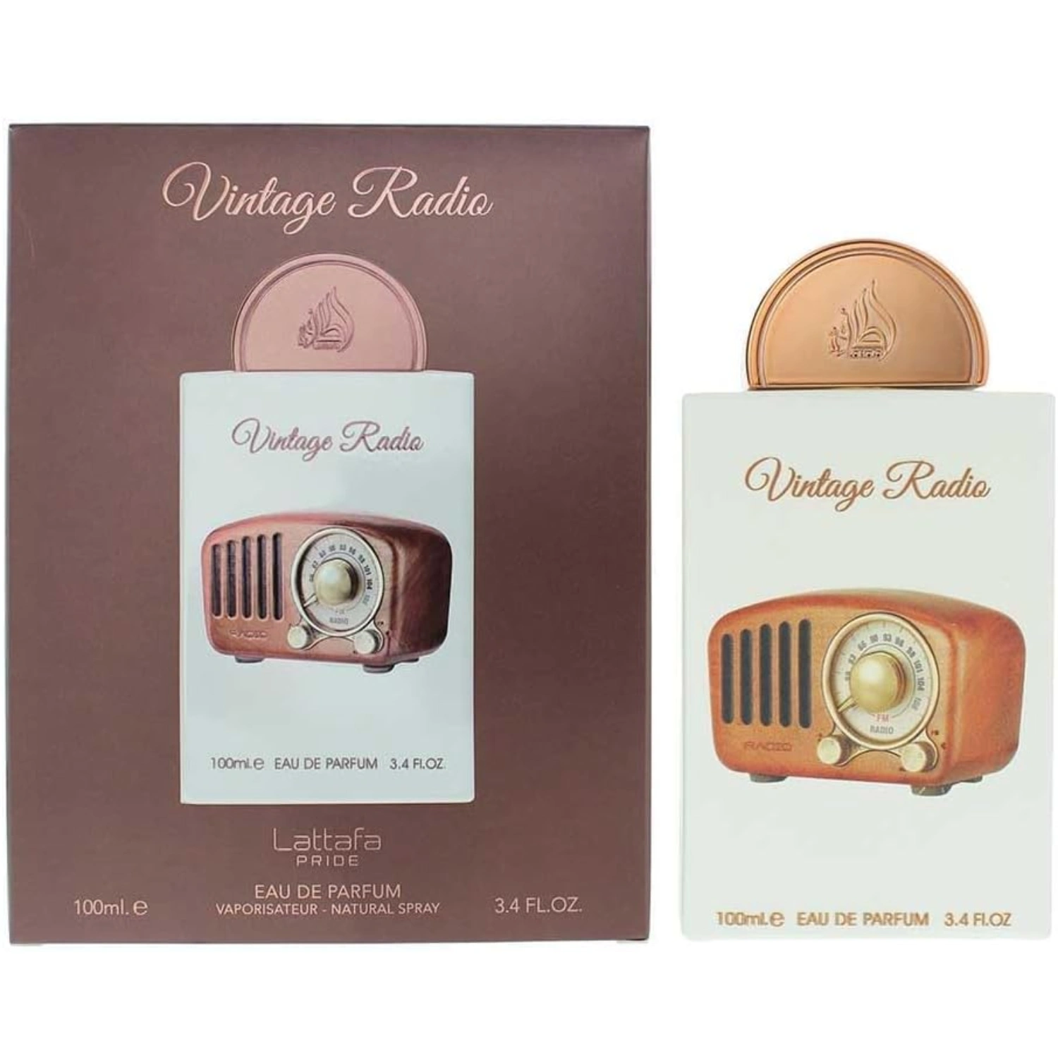 Vintage Radio by Lattafa for Unisex 3.4 Oz Edp Spray 100ml