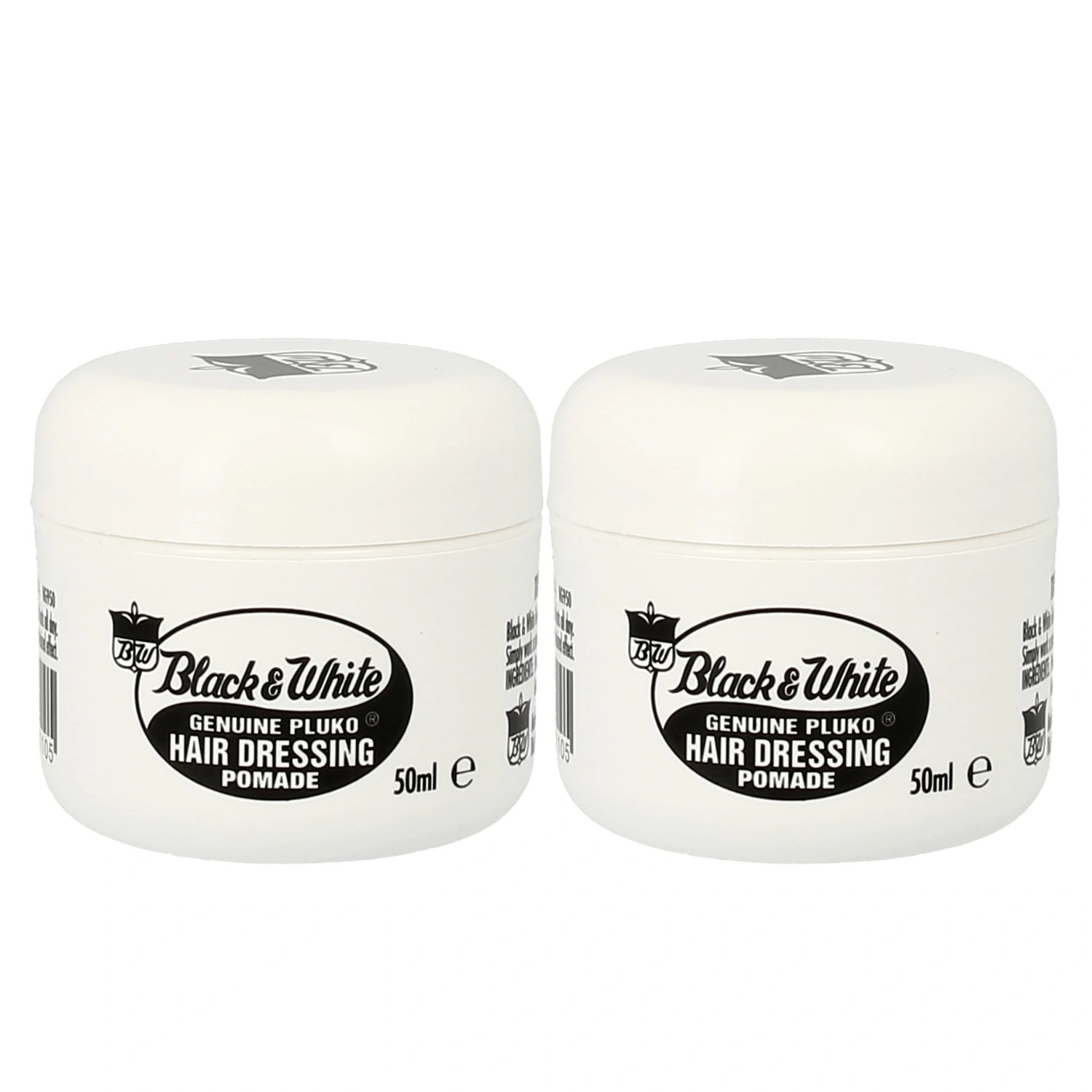 Black & White Pluko Hair Dressing Pomade 50ml x 2 Pack