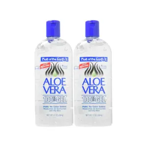 Fruit of the Earth 100% Pure Aloe Vera Gel 340g - Pack of 2