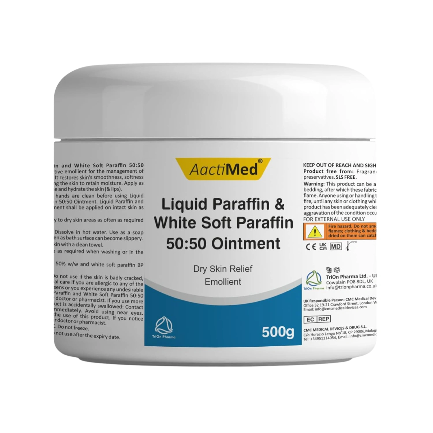 AactiMed Paraffin Ointment with Liquid Paraffin & White Soft Paraffin 500g