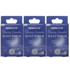 3x Derma V10 Relaxing Lavender Sleep Patches 5 Patches