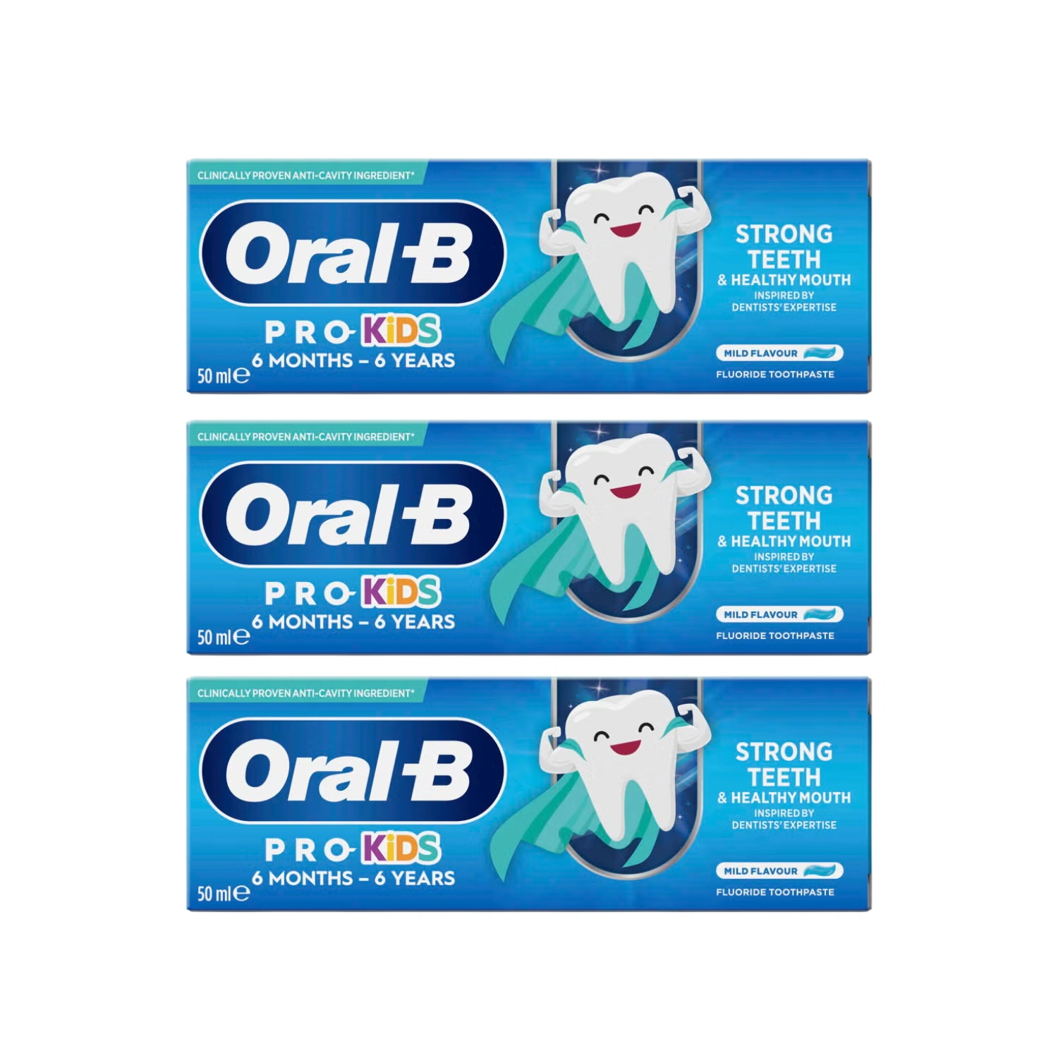 Oral-B Pro Kids Toothpaste 0-6 Years 50ml - Pack of 3