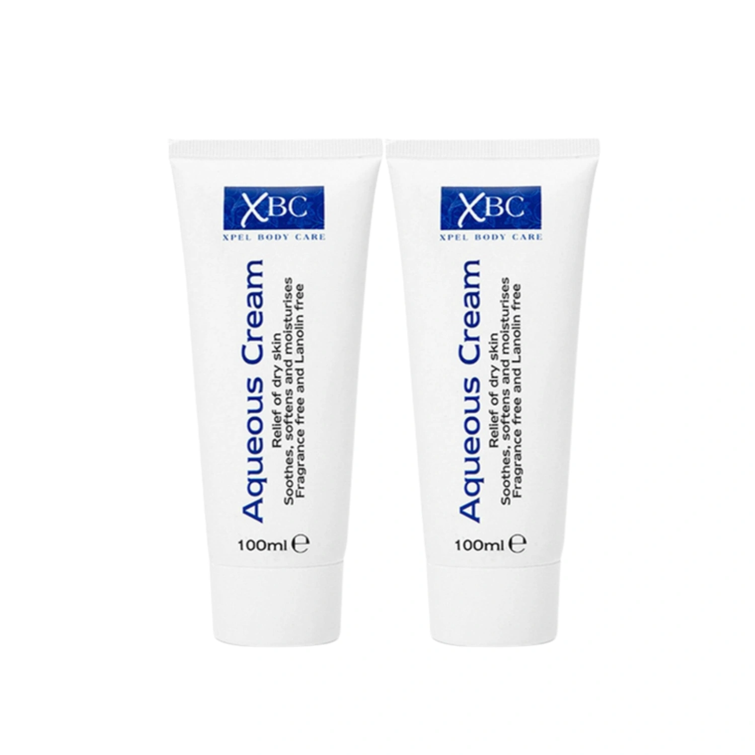 XBC Aqueous Dry Skin Body Cream Tube 100ml - Pack of 2